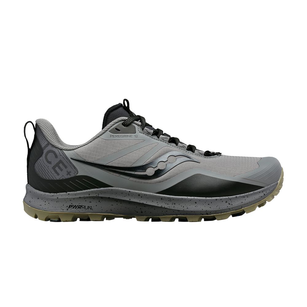 Pre-owned Saucony Peregrine Ice+ 3 'gravel Black' In Grey