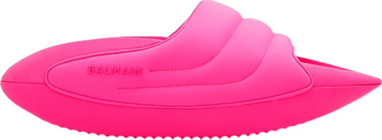Balmain Wmns B-IT Quilted Leather Mules 'Neon Pink'