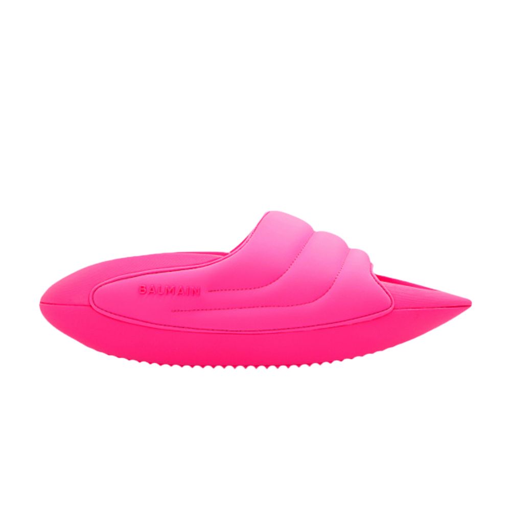 Pre-owned Balmain Wmns B-it Quilted Leather Mules 'neon Pink' | Women's Size 37