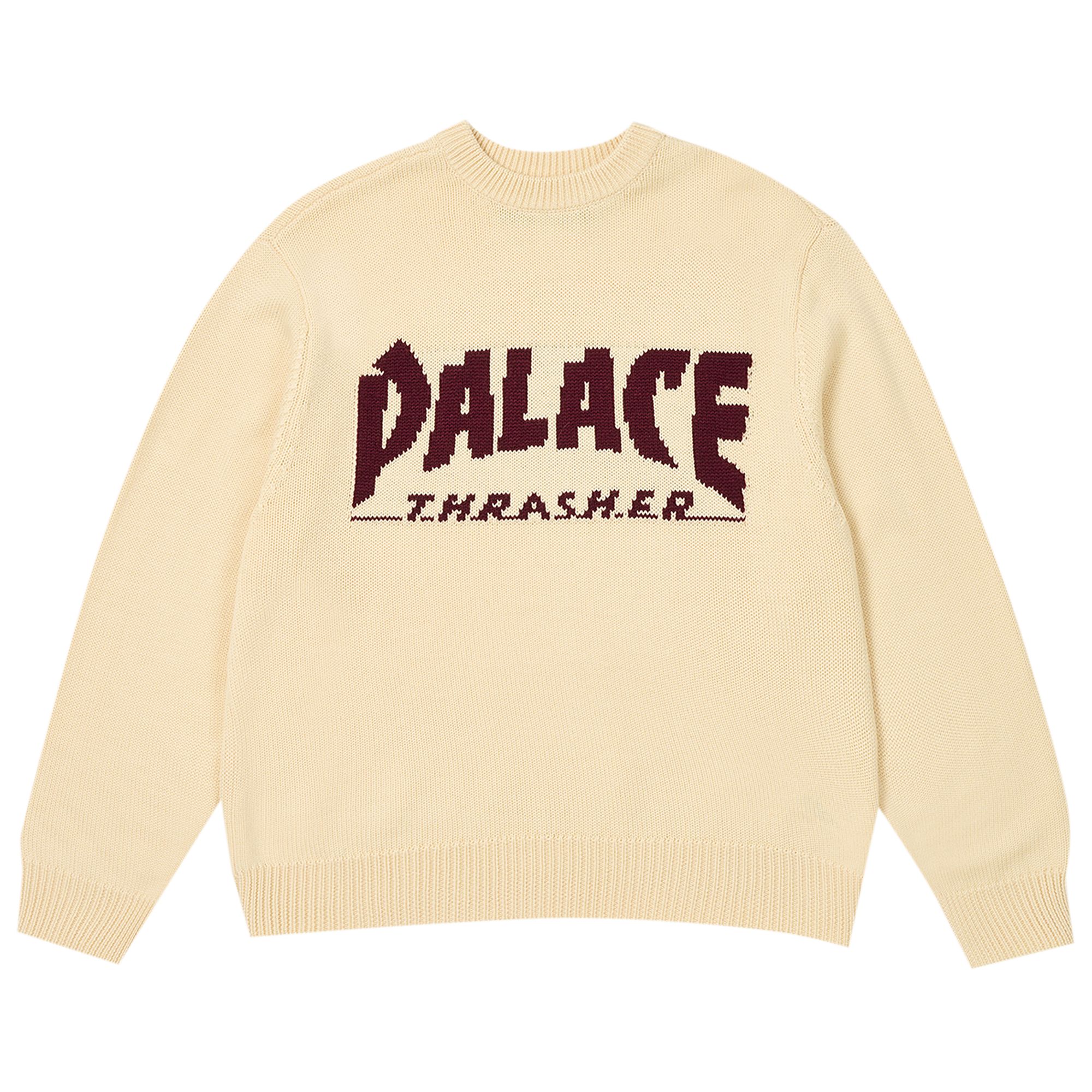 Pre-owned Palace X Thrasher Knit 'off White' In Cream