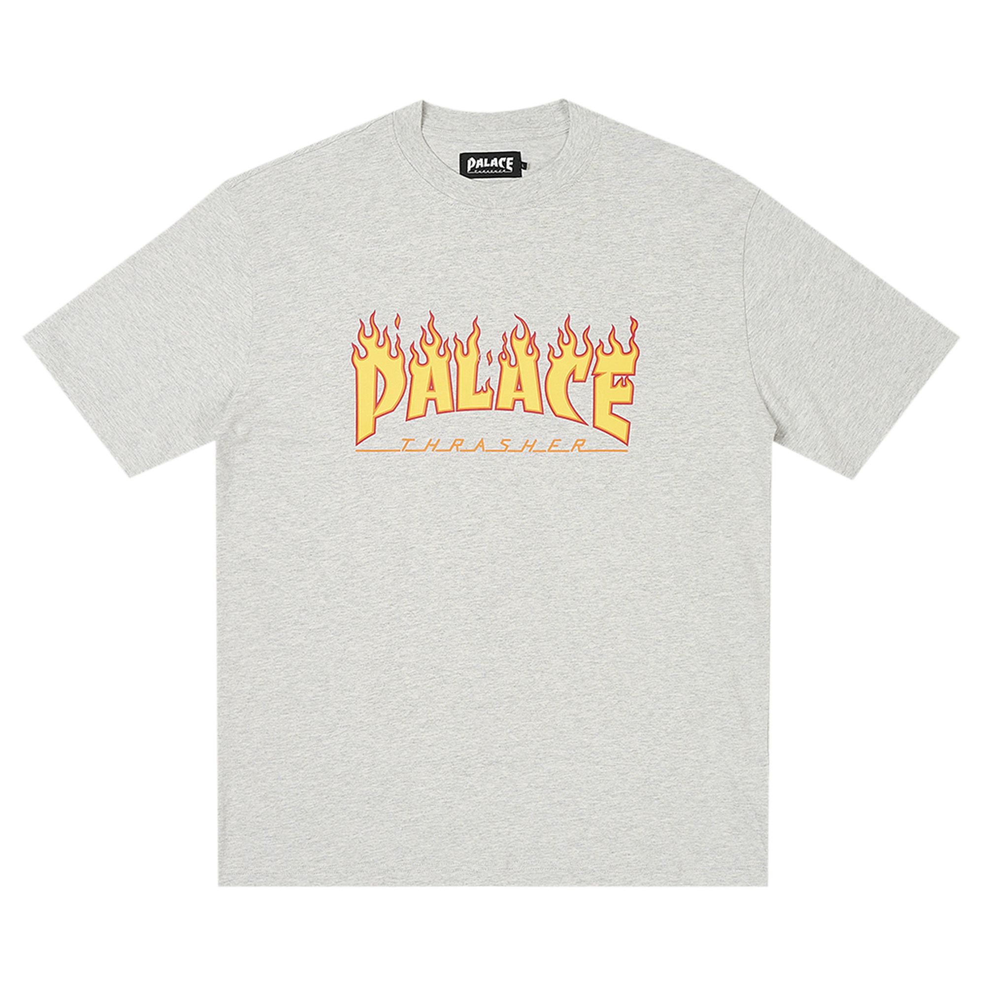Palace x Thrasher T-Shirt 'Grey Marl' | Men's Size S
