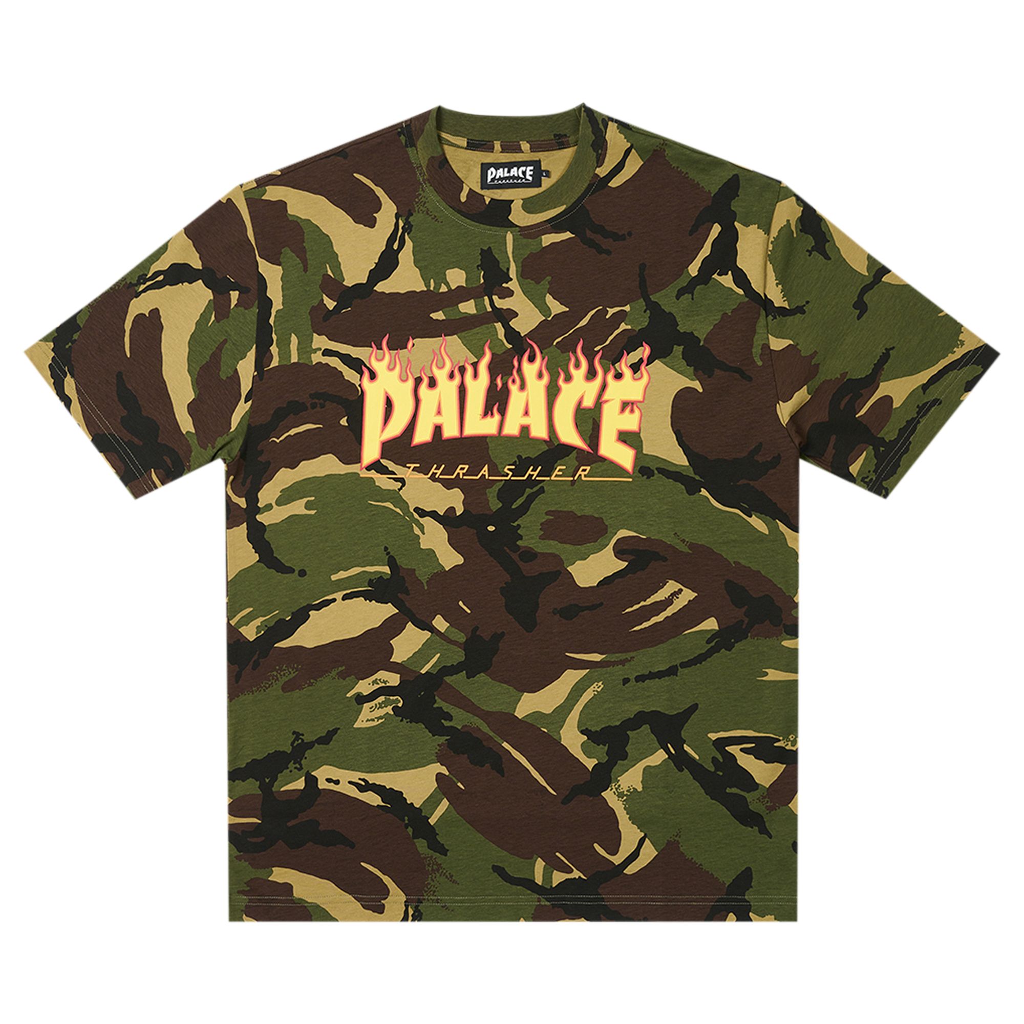 Pre-owned Palace X Thrasher T-shirt 'camo' In Multi-color