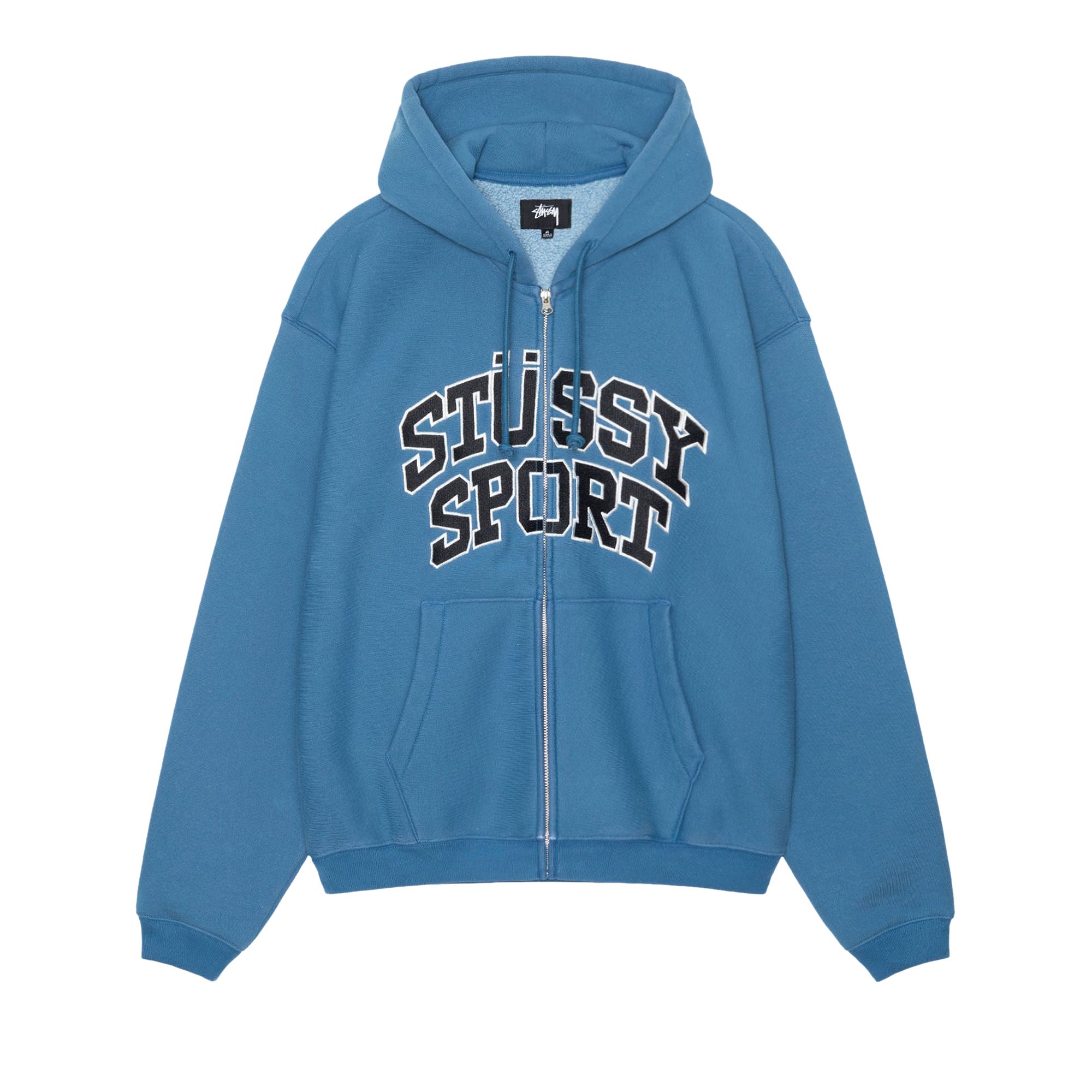 Stussy Sport Zip Hoodie 'Blue' | Men's Size L