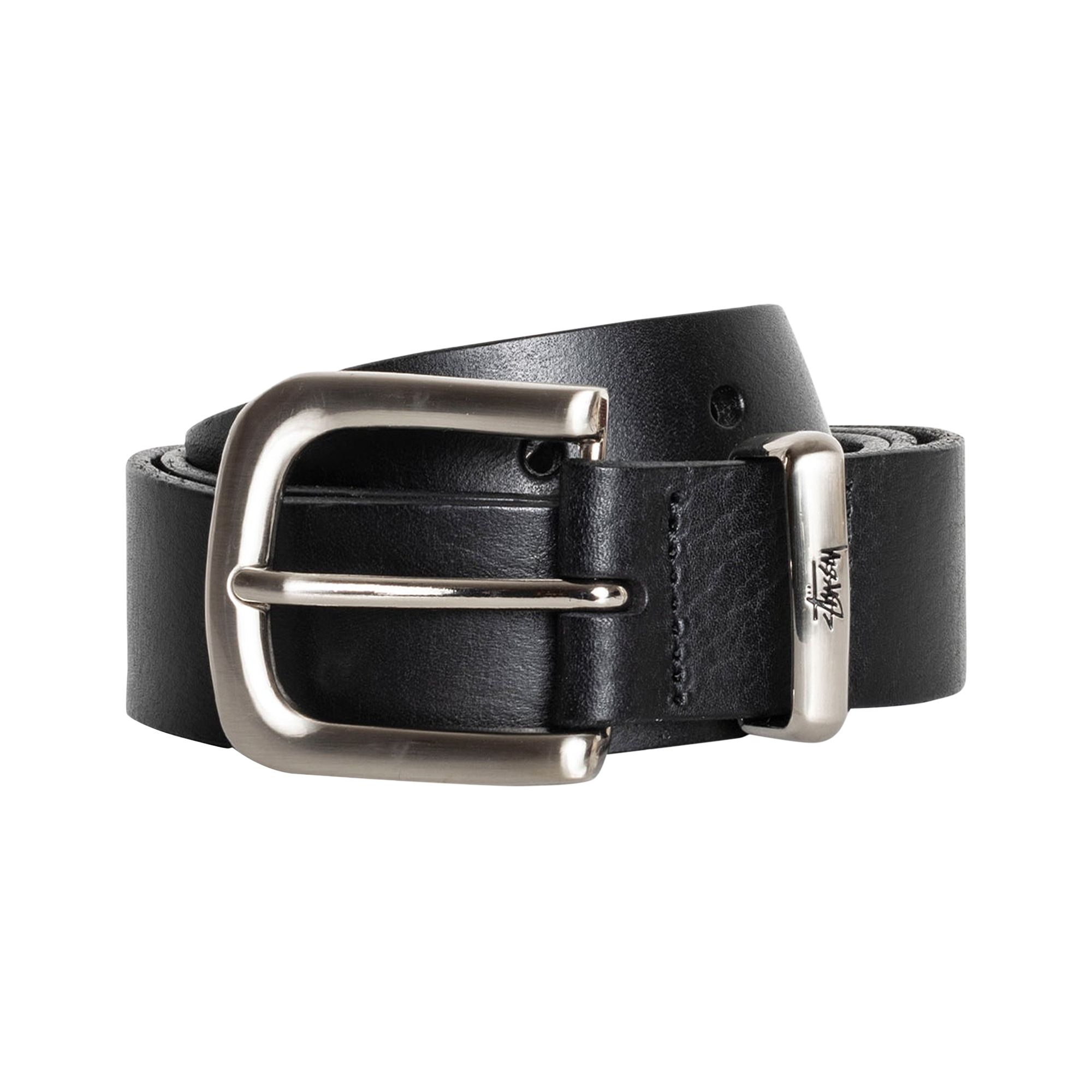 Pre-owned Stussy Metal S Tip Belt 'black'