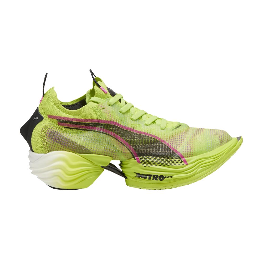 Pre-owned Puma Wmns Fast-r Nitro Elite 2 'lime Pow Poison Pink' In Green