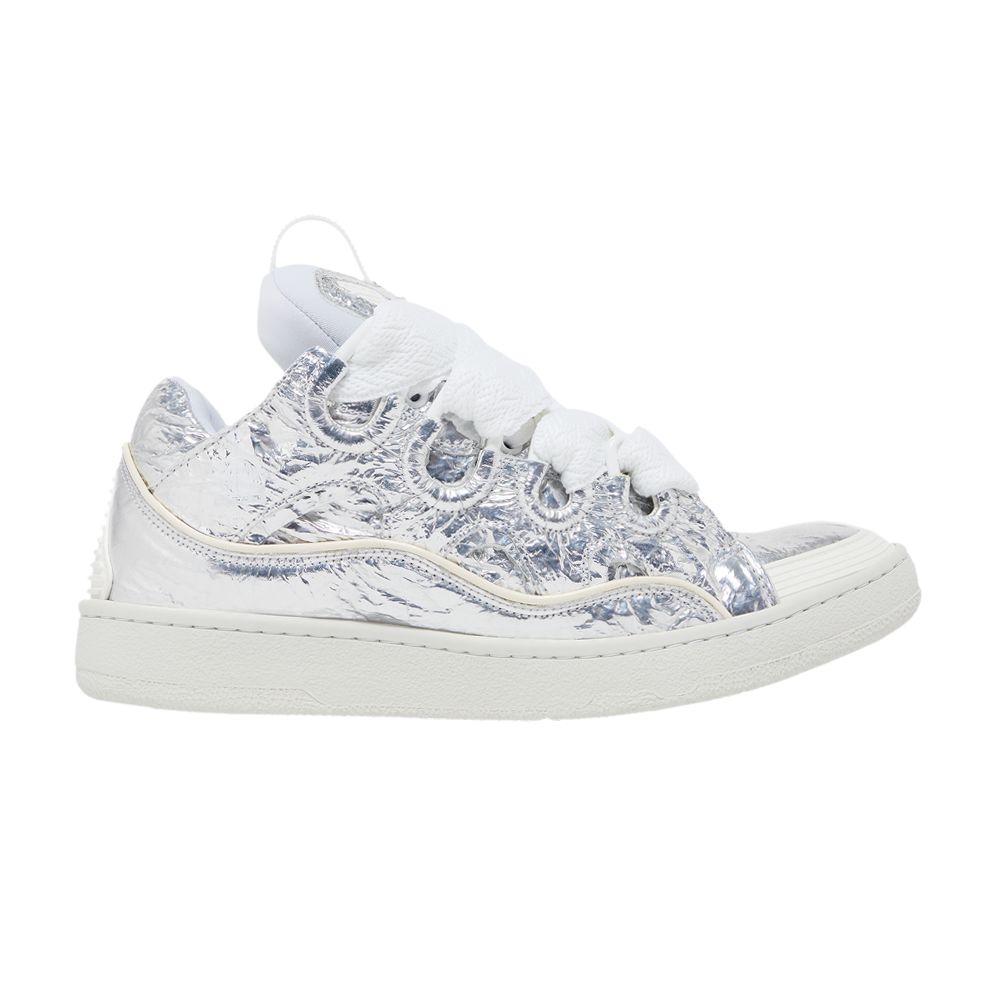 Pre-owned Lanvin Curb Sneaker 'metallic Effect - Silver' | Men's Size 47