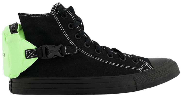 Converse Chuck Taylor All Star Buckle Up High Black Ghost Green