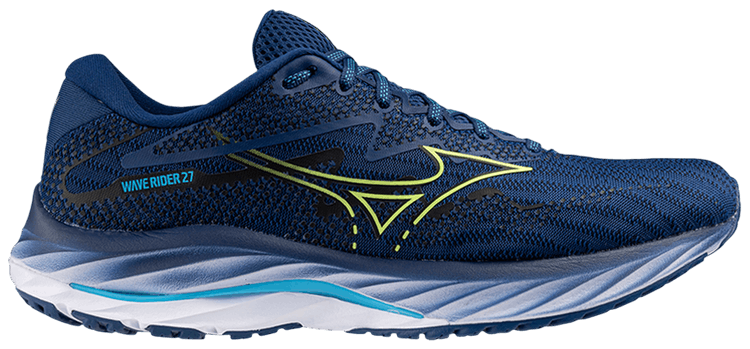 Mizuno Wave Rider 27 Navy Peony Sharp Green