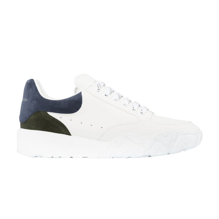 Buy Alexander McQueen Court Trainer #39 White Blue #39 634619 WIAA1 4400 GOAT