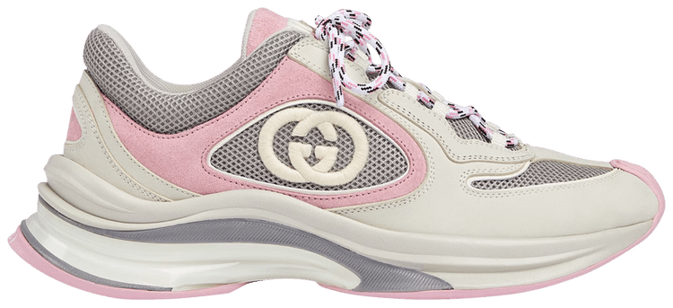 Gucci Wmns Run Sneaker Ivory Pink Grey