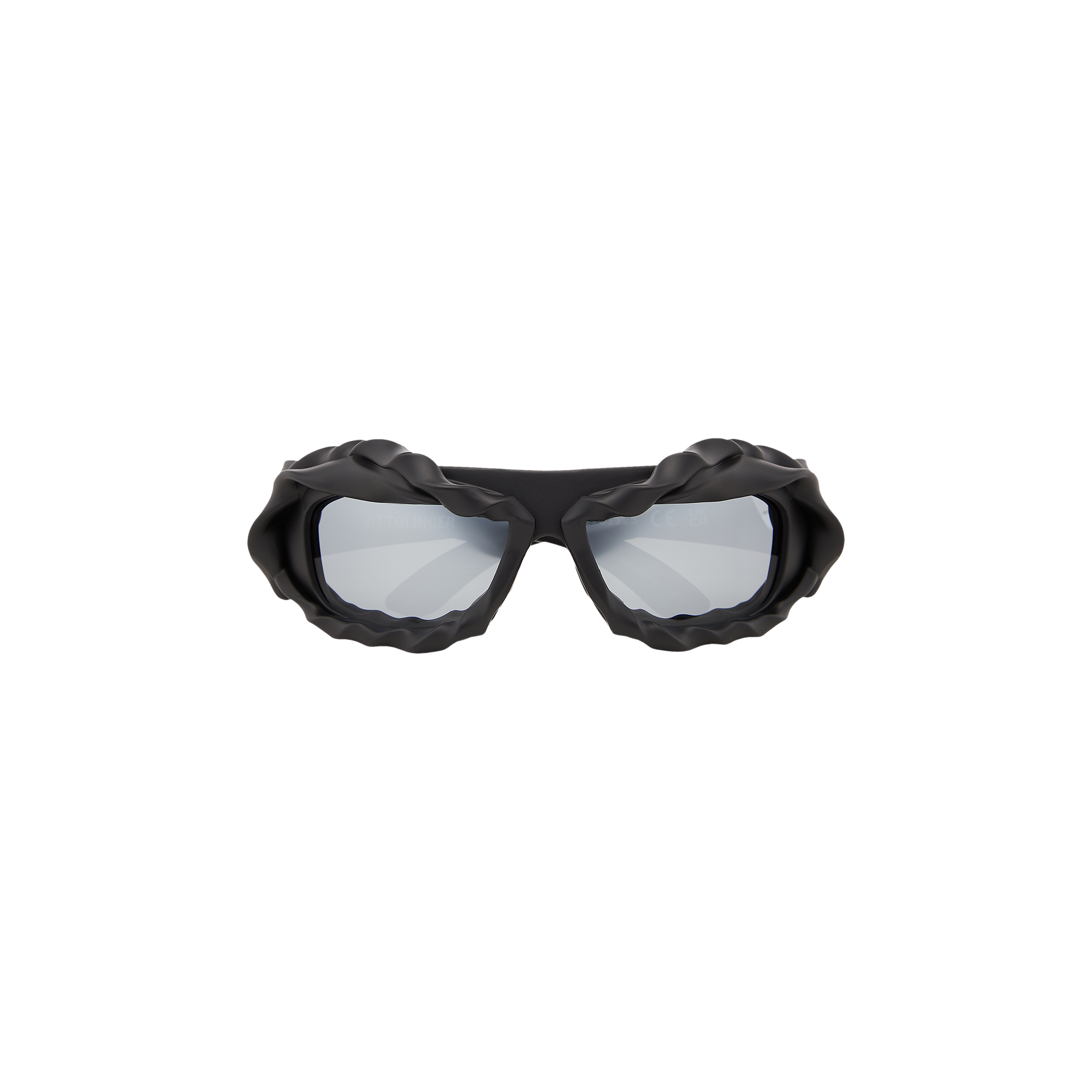 Pre-owned Ottolinger Twisted Sunglasses 'black/mirror'