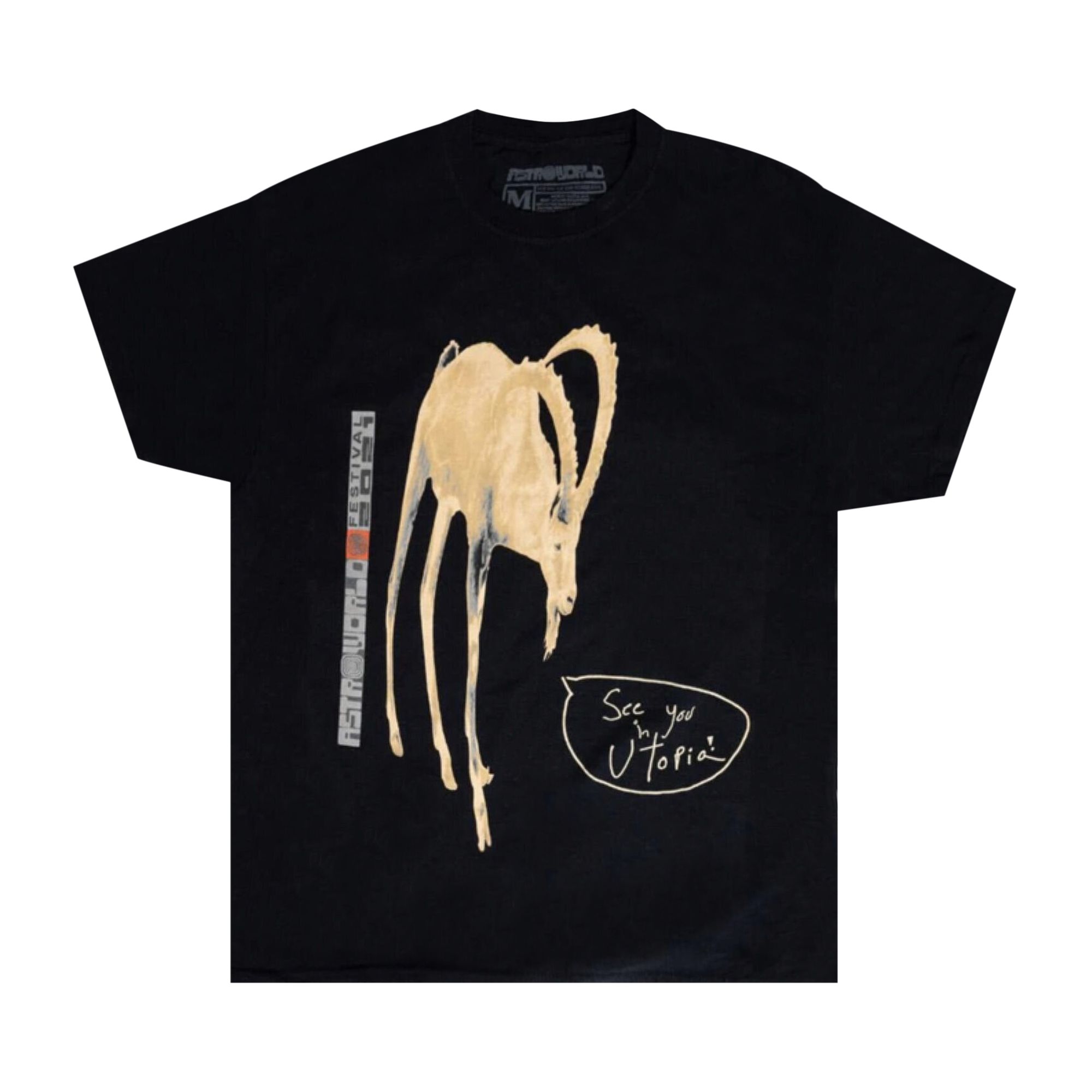 Cactus Jack by Travis Scott Goat Tee 'Washed Black' | Men's Size XL
