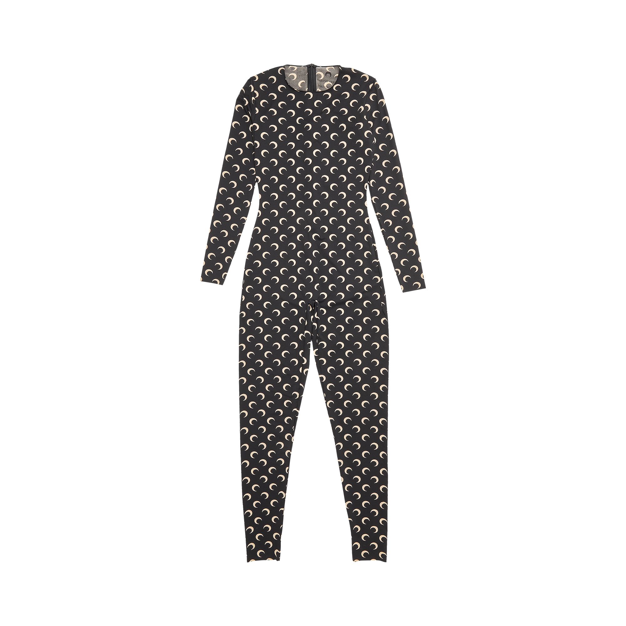 Marine Serre Regenerated All Over Moon Jersey Catsuit 'Black' | Women's Size S