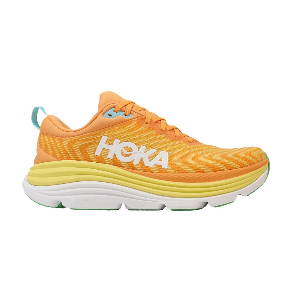 Click to view more detailed imagery on our partner's website Pre-owned Hoka Gaviota 5 2e Wide 'sunday Yellow Sherbet'