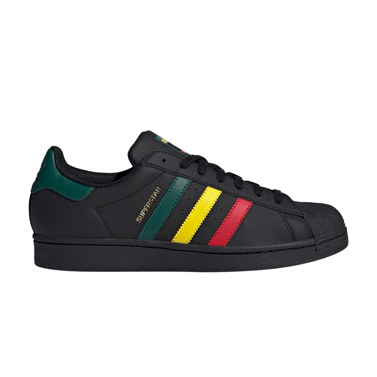 Mens superstar shoes black and red outlet