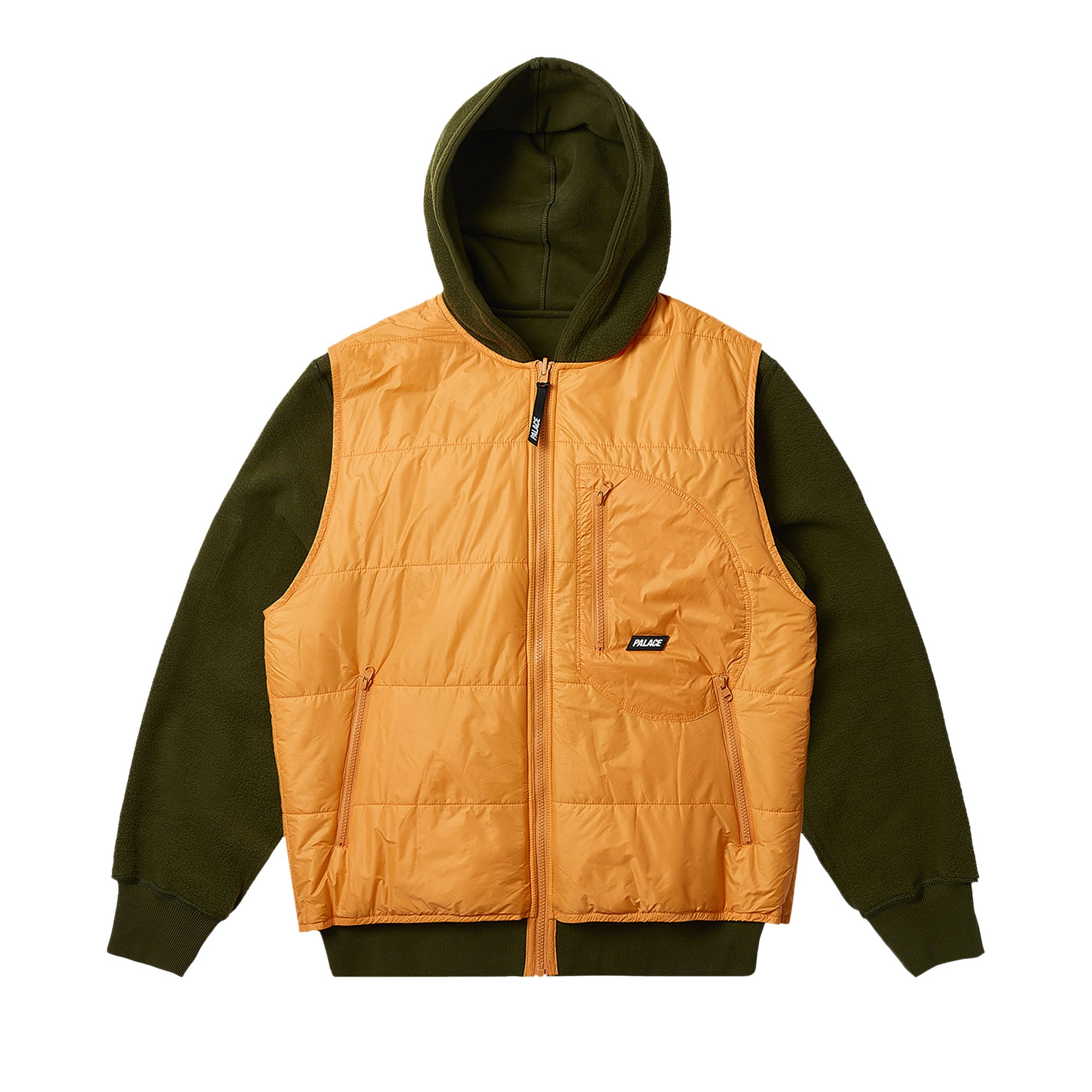 Pre-owned Palace Reversible Vest Hood 'the Deep Green' | Men's Size Xl