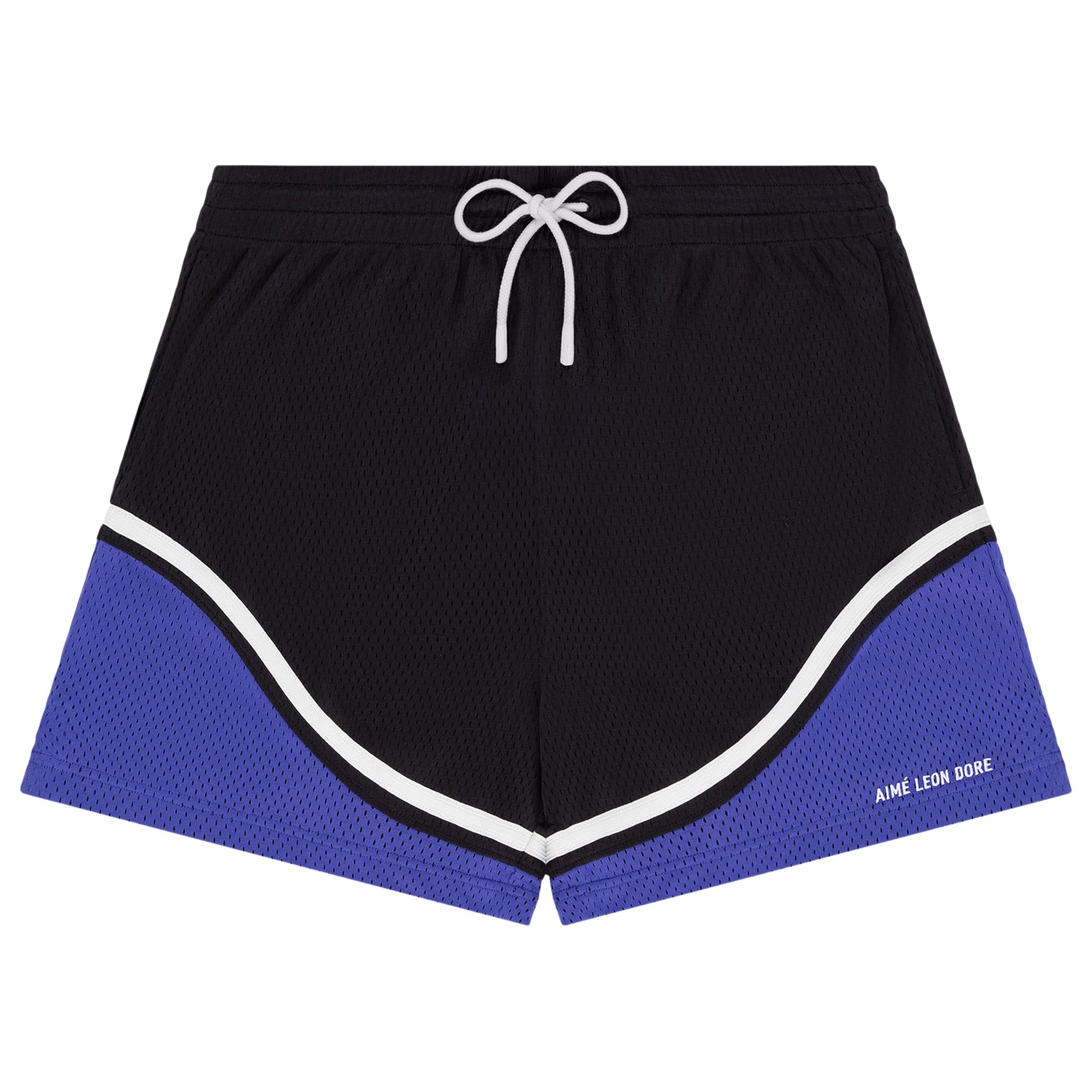 Pre-owned Aimé Leon Dore Colorblock Court Short 'jet Black/royal Blue' | Men's Size L