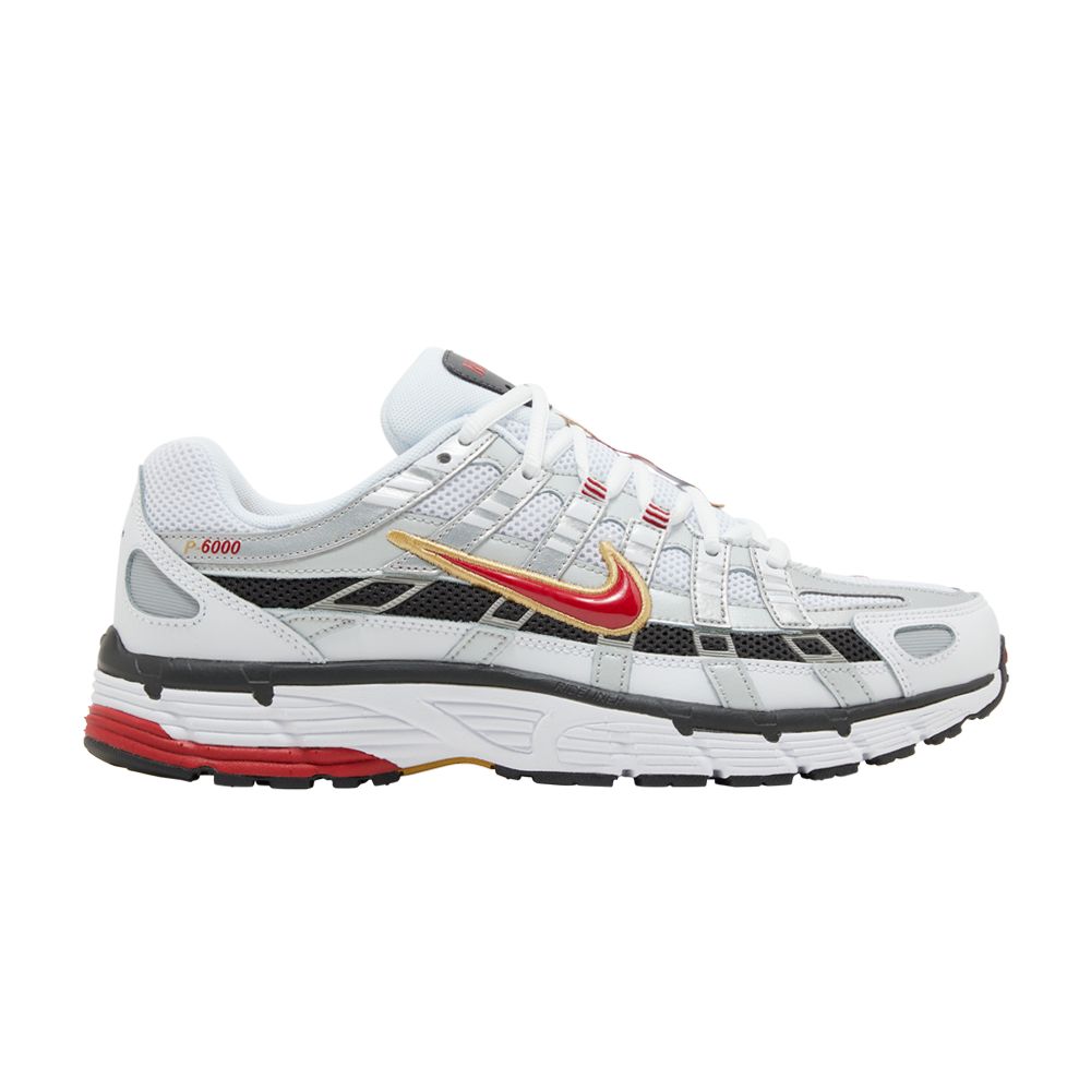 Nike P-6000 'Platinum Varsity Red' | White | Men's Size 10.5