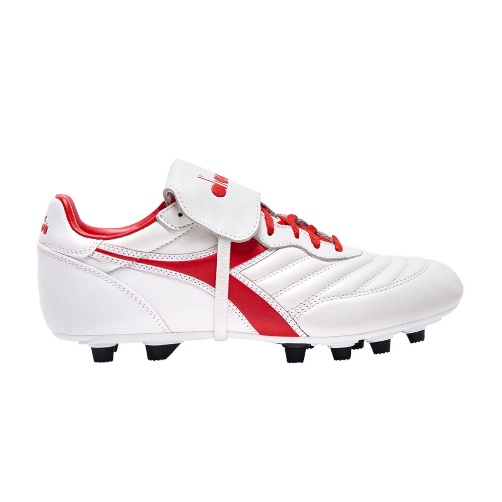 Diadora Brasil OG LT T MDPU FG 'White Milano Red' | Men's Size 10.5 - 101-180669-C9981