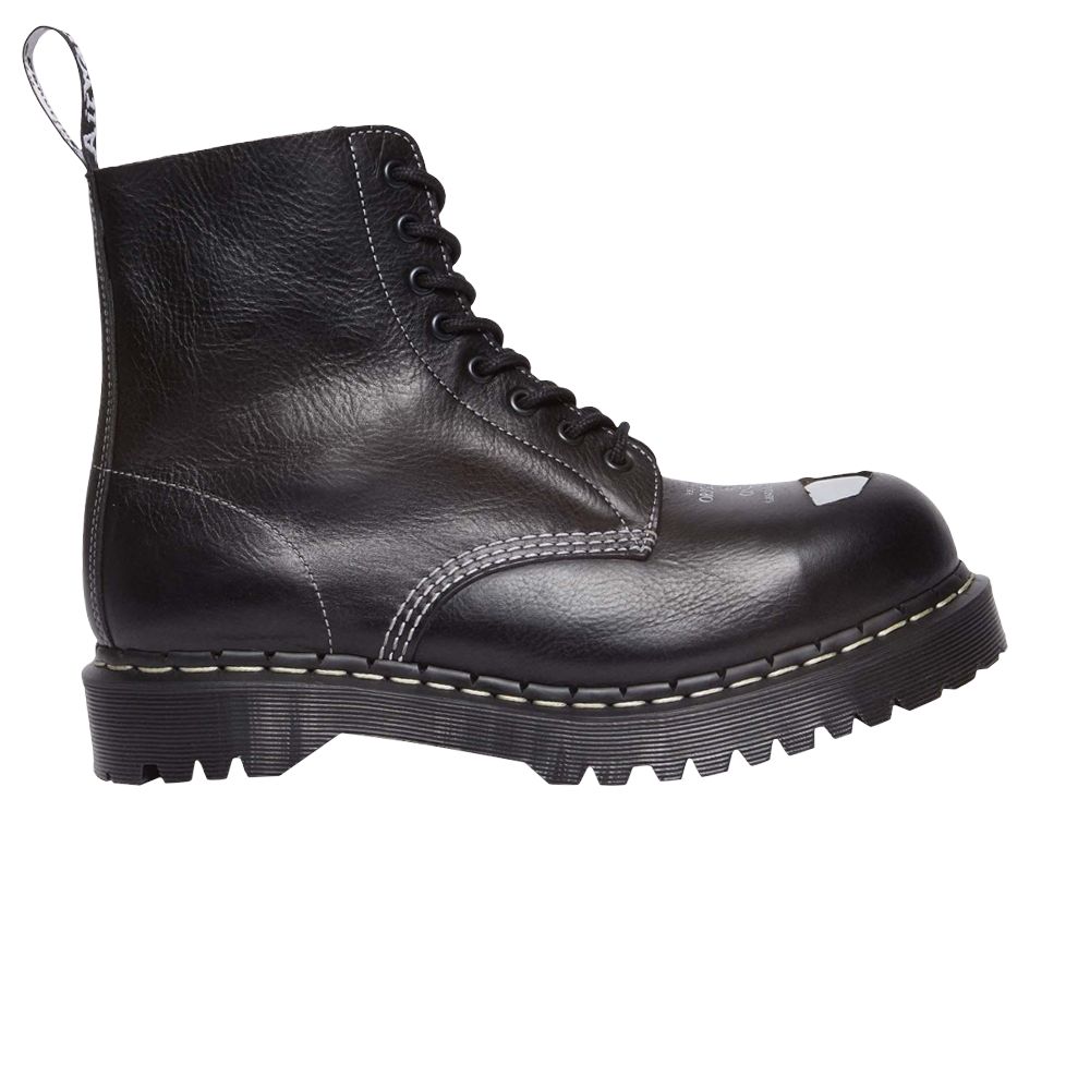 Pre-owned Dr. Martens' Wmns 1460 Pascal Bex Exposed Steel Toe Lace Up Boot 'black Overdrive'