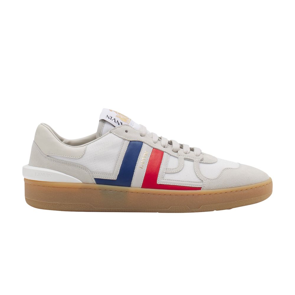 Pre-owned Lanvin Clay Low 'white Red Blue' | Men's Size 41