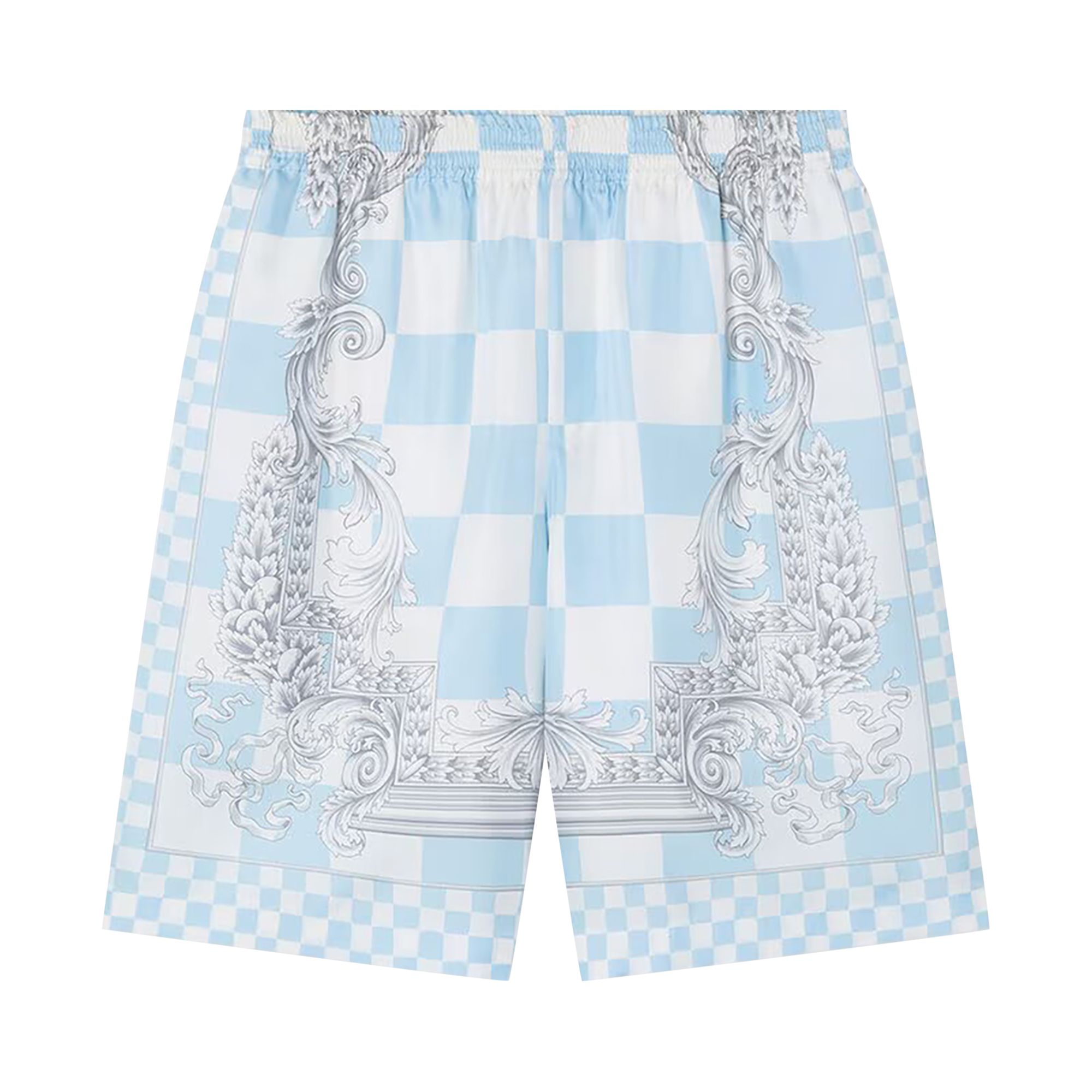 Pre-owned Versace Medusa Print Shorts 'pastel Blue/white/silver' | Men's Size 48