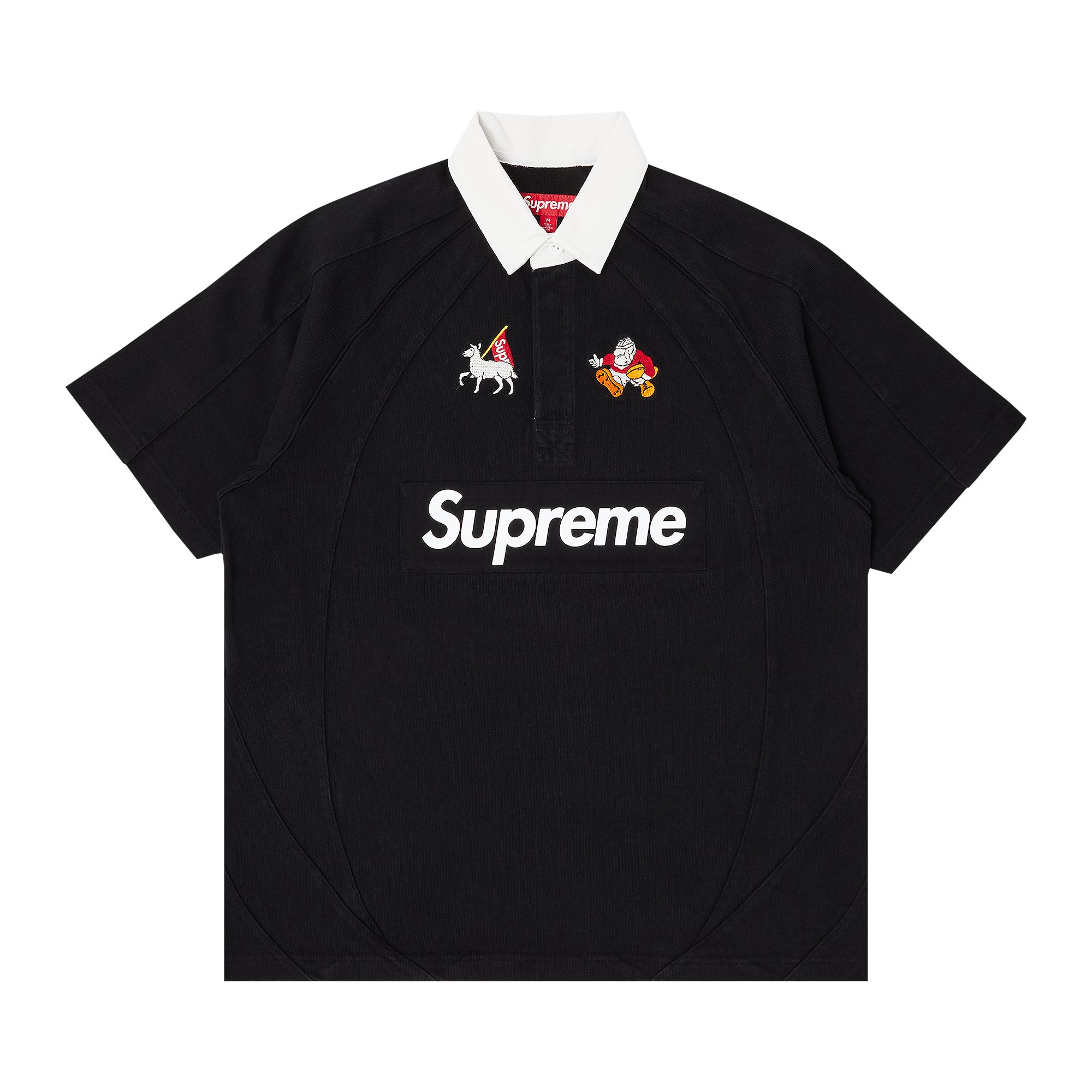 Supreme Short-Sleeve Rugby 'Black' | Men's Size L