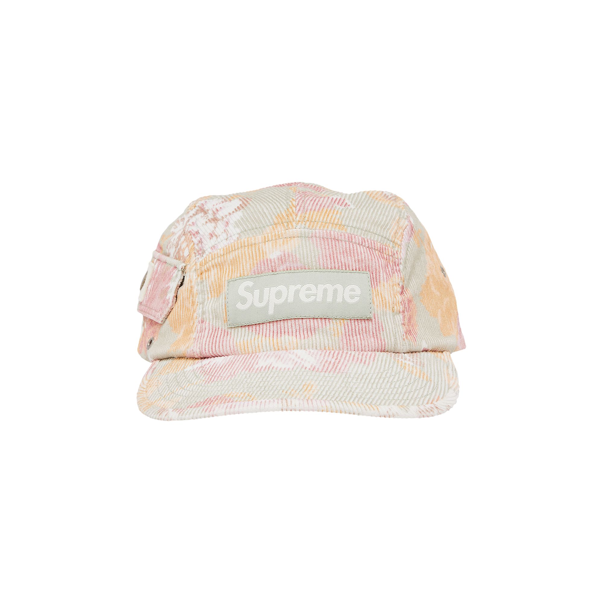 Pre-owned Supreme Corduroy Pocket Camp Cap 'floral' In Multi-color