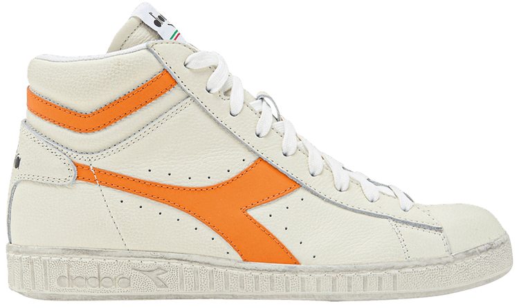 Diadora Game High Flou Waxed White Orange