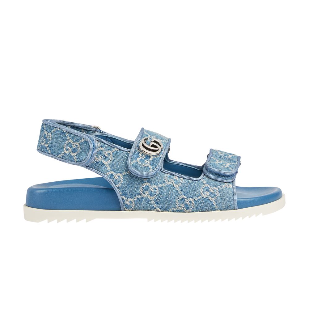 Pre-owned Gucci Wmns Gg Sandal 'light Blue Denim'
