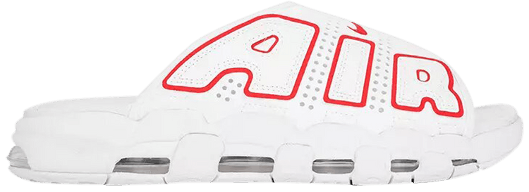 Nike Air More Uptempo Slide White and University Red ナイキ Buy Wmns Air More Uptempo Slide 'White University Red