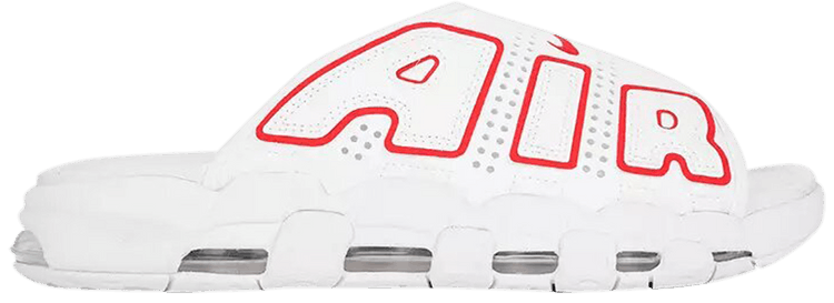 Wmns Air More Uptempo Slide 'White University Red'