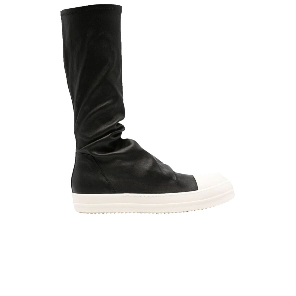 Pre-owned Rick Owens Lido Stocking Sneaks 'black Milk' | Men's Size 43