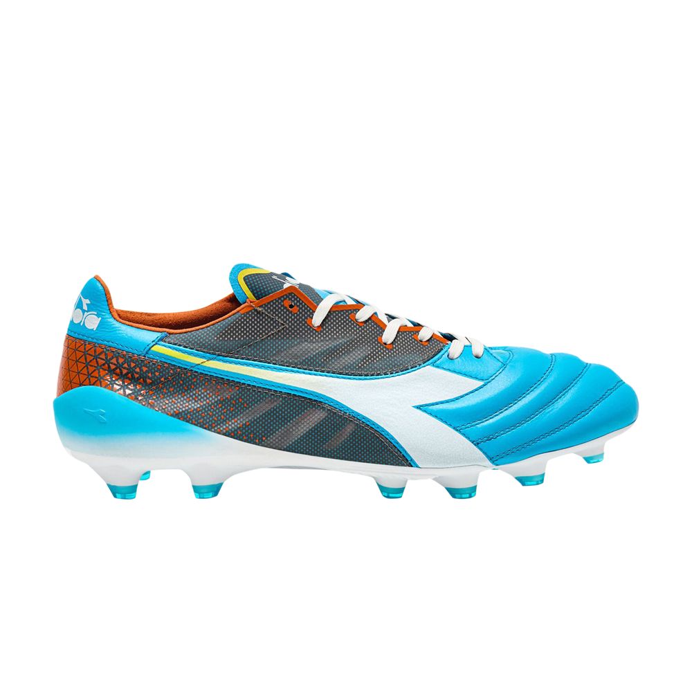 Diadora Brasil Elite Veloce GR Made In Italy LPX 'Blue Fluo Orange' | Men's Size 4 - 101-179596-D0954
