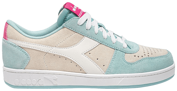 Diadora Wmns Magic Basket Low Suede Surf Spray Whisper White