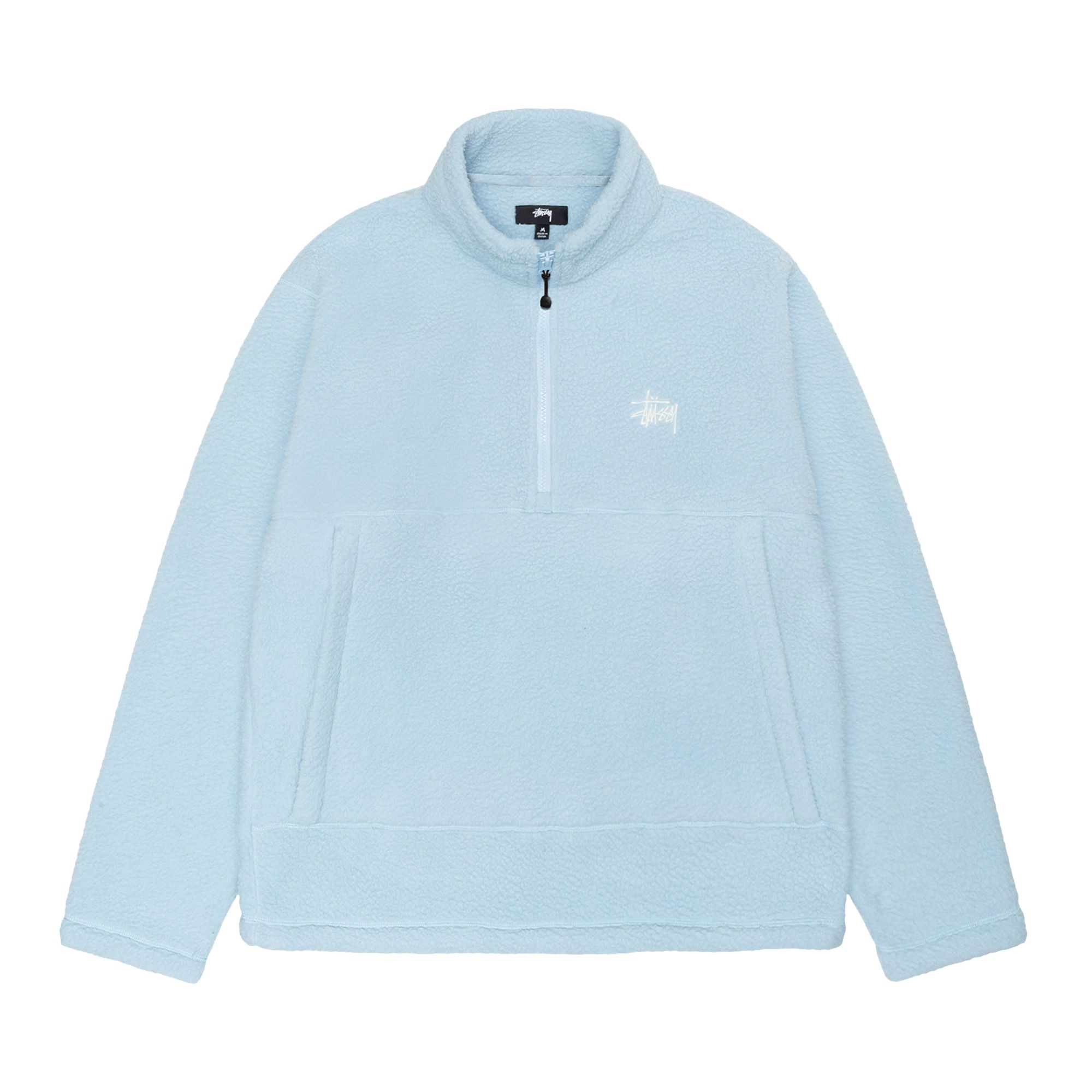 Stussy Polar Fleece Half Zip Mock Neck 'Blue' | Men's Size S