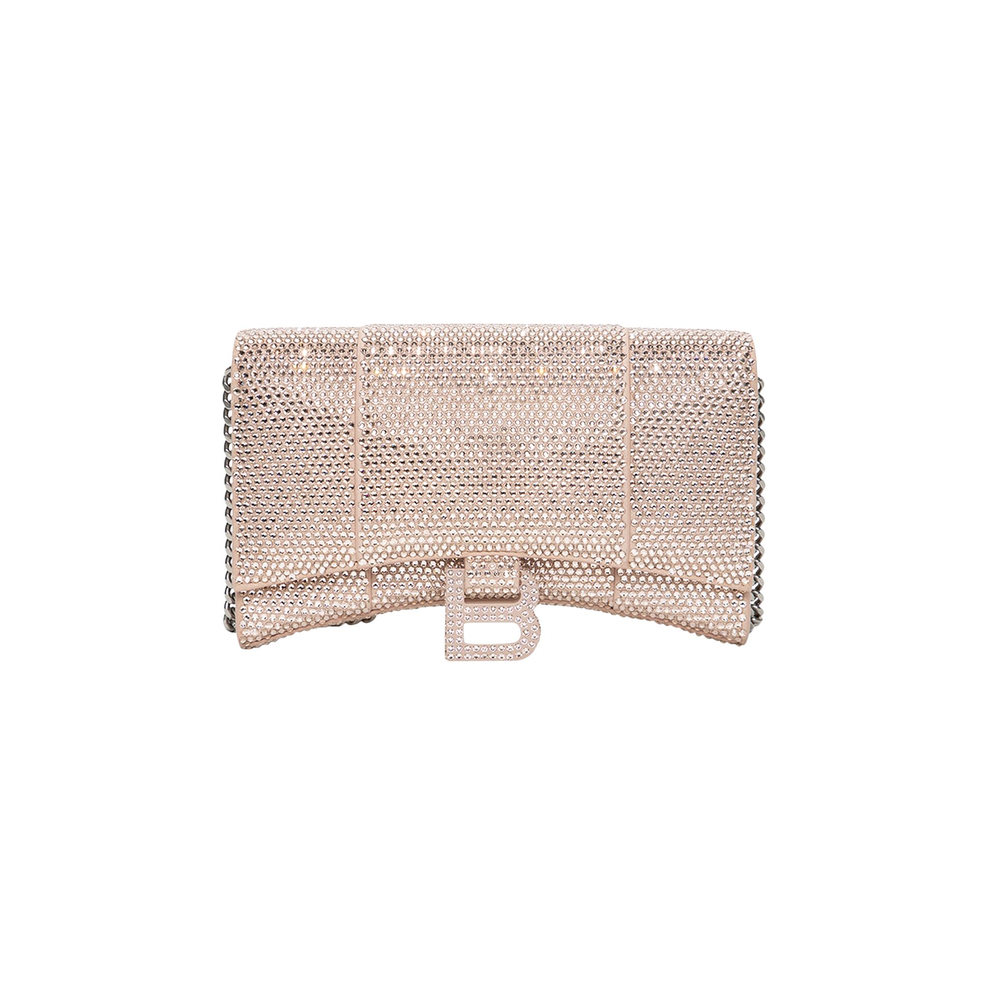 Balenciaga Embellished Hourglass Wallet On Chain 'Rose Gold' | Pink | Women's Size Onesize
