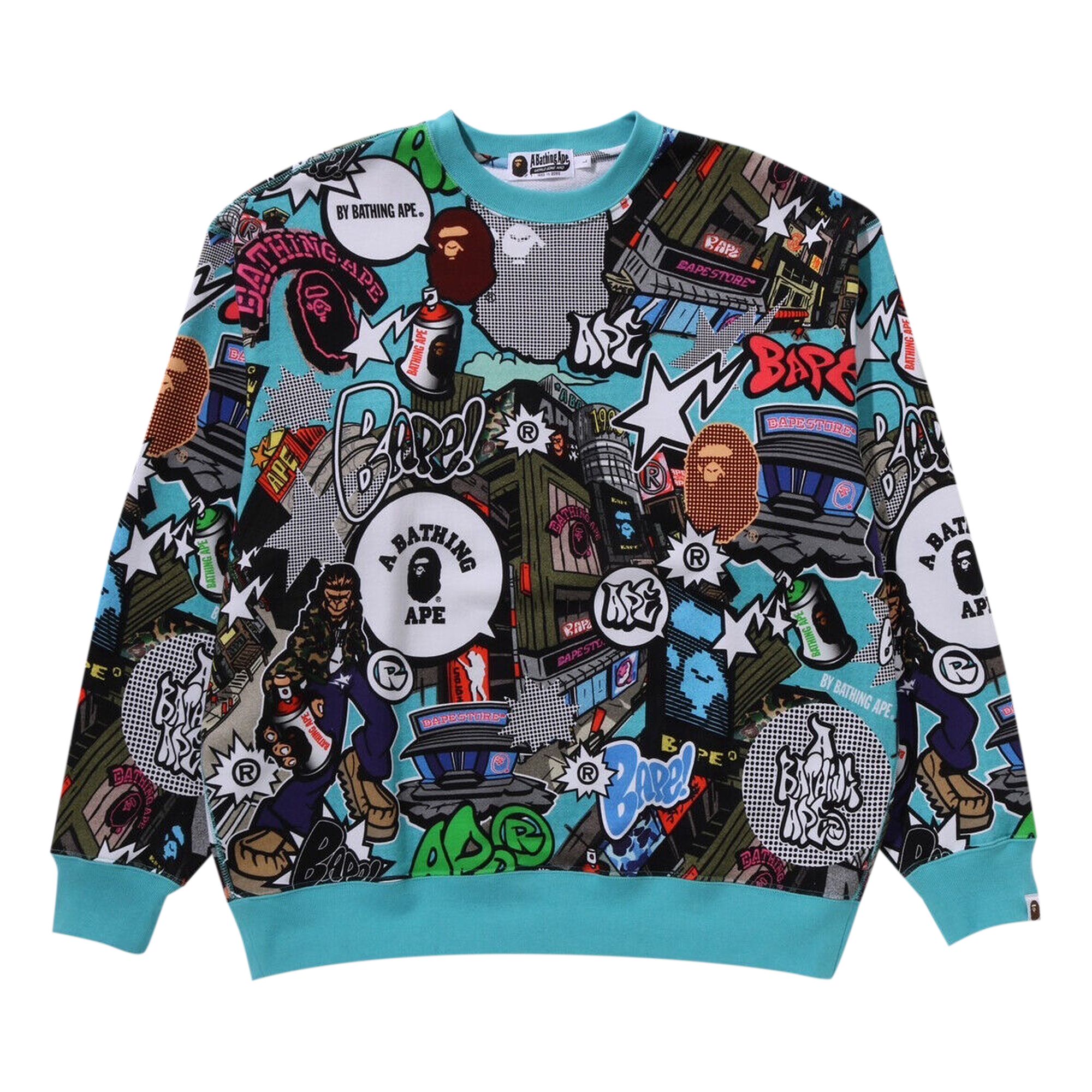 BAPE Comic Art Crewneck 'Multicolor' | Multi-Color | Men's Size L