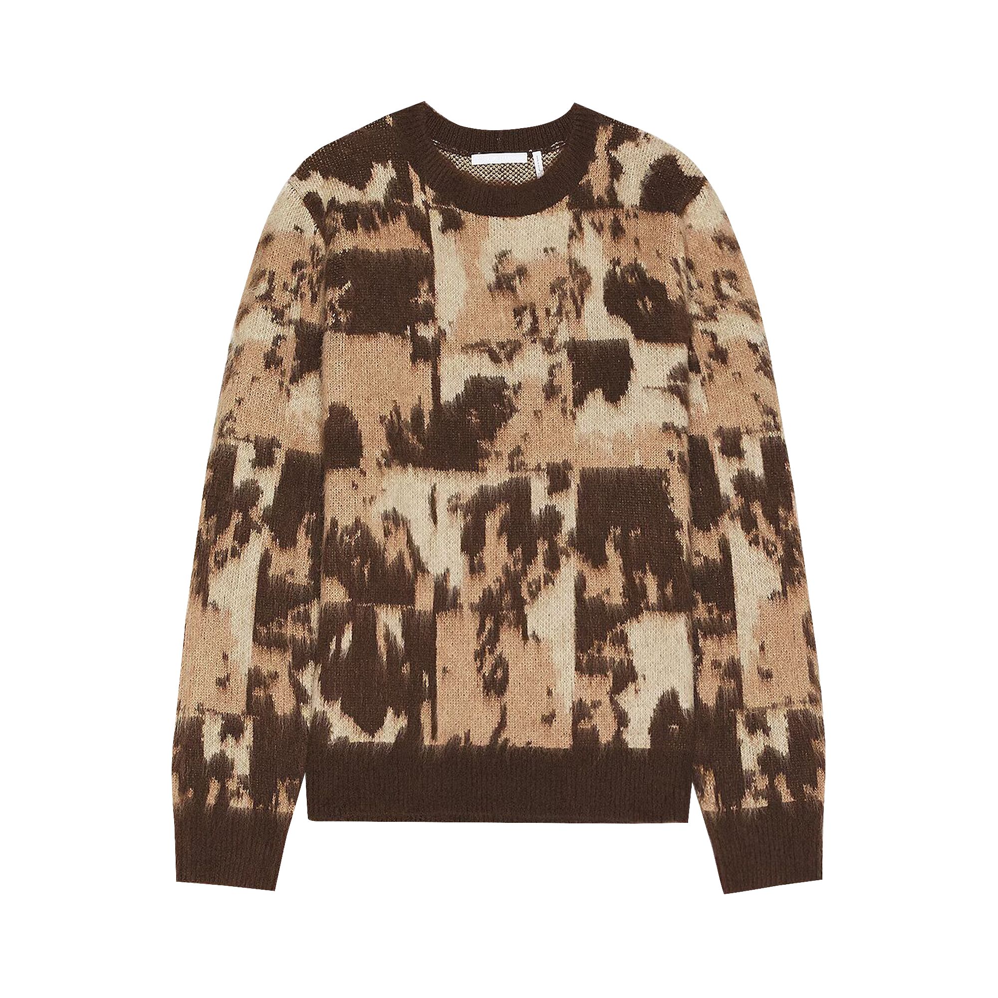 Pre-owned Helmut Lang Jacquard Crewneck Sweater 'camel' | Tan | Men's Size L