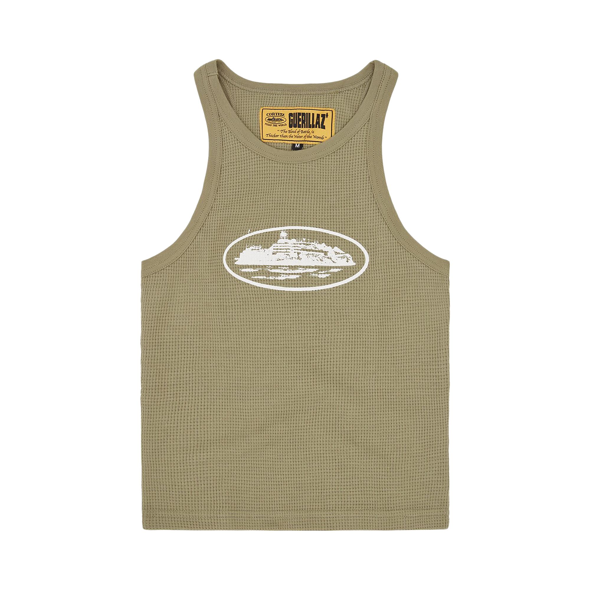 Pre-owned Corteiz Guerillaz* Tank Top 'khaki' | Green | Women's Size M