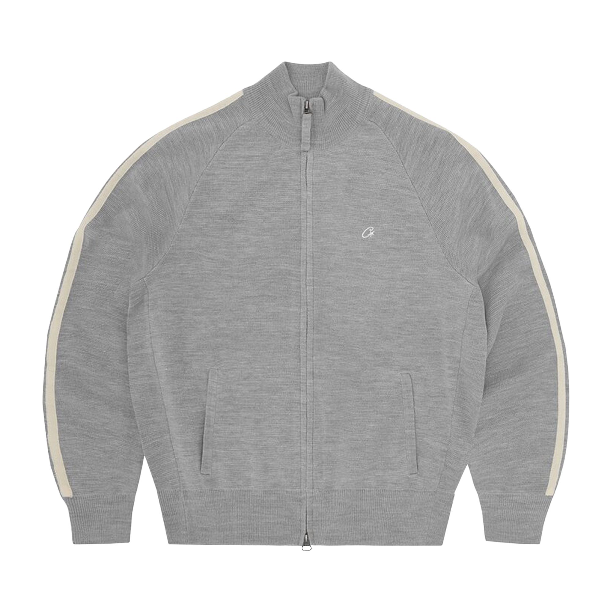 Pre-owned Corteiz Vvs Knit-zip 'grey' | Men's Size L In Gray