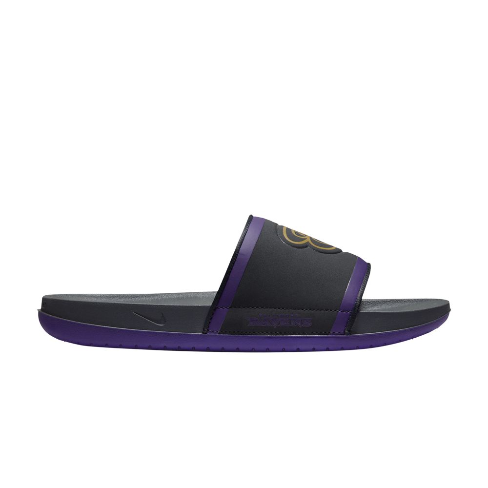 Pre-owned Nike Nfl X Offcourt Slide 'baltimore Ravens 2024' In Black