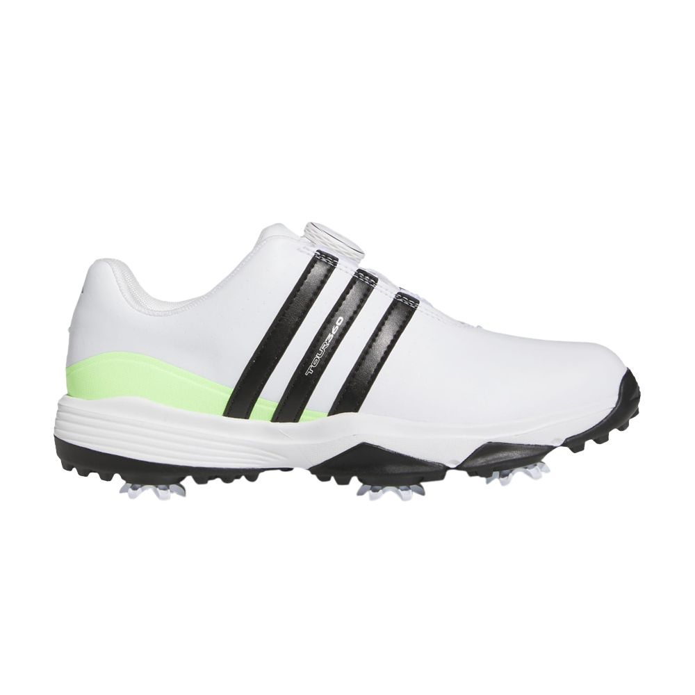 Pre-owned Adidas Originals Adidas Tour 360 24 Boa Golf J 'white Green Spark' | Kid's Size 2.5