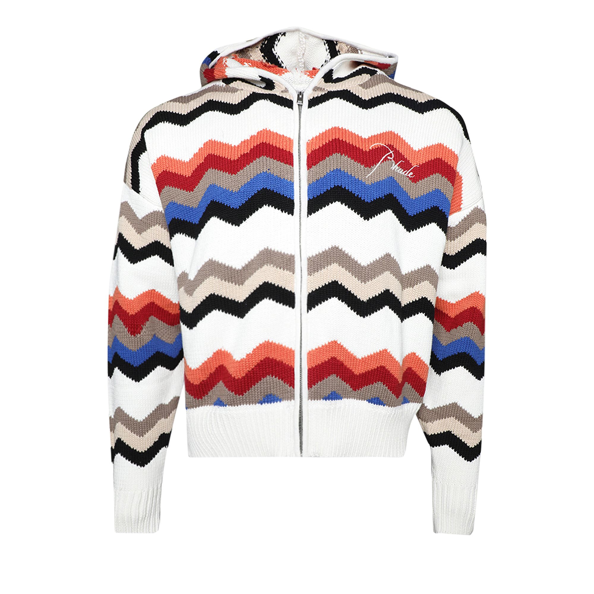 Click to view more detailed imagery on our partner's website Pre-owned Rhude Cyril Knit Zip-up 'multicolor' | Multi-color | Men's Size L