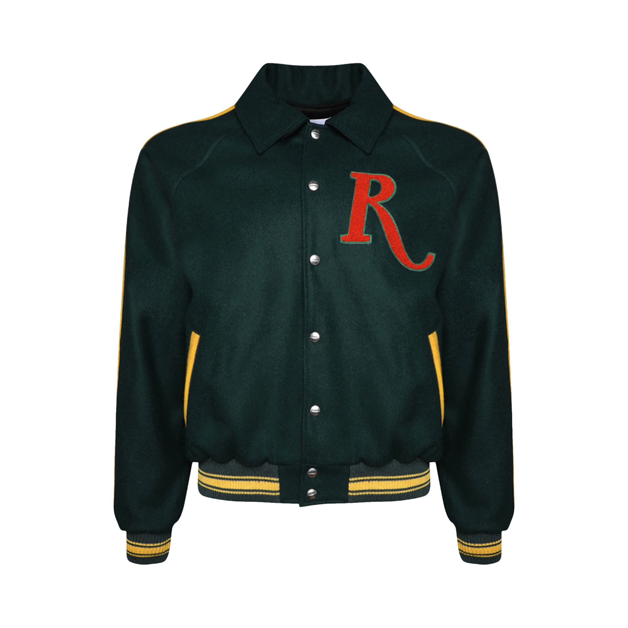 Rhude Varsity Jacket 'Green' | Men's Size 2XL