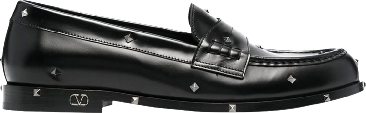 Valentino Aristopunk Stud Calfskin Loafer 'Black'