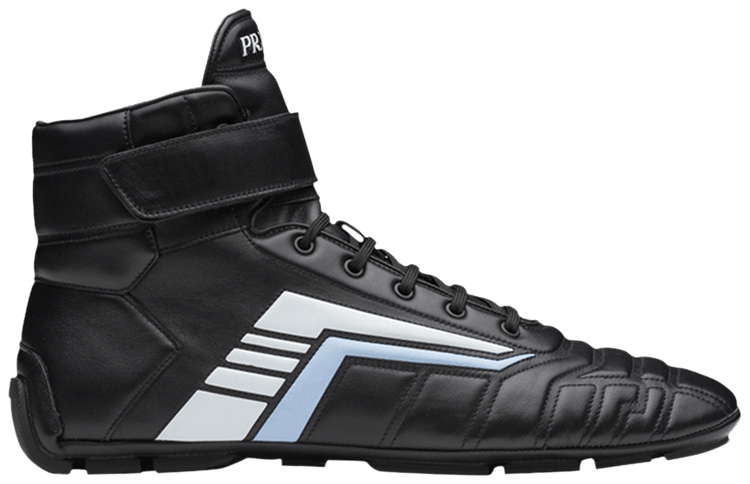 Prada Rev Cuero High Black Light Blue