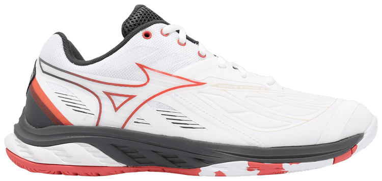 Mizuno Wave Fang 2 Wide White Radiant Red Ebony