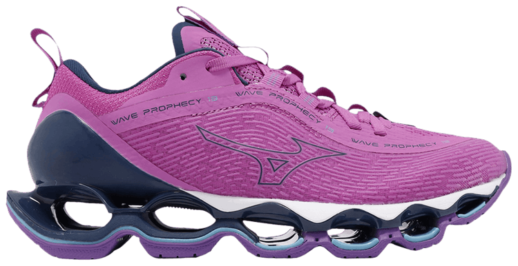 Mizuno Wmns Wave Prophecy 13 Rosebud Navy Peony
