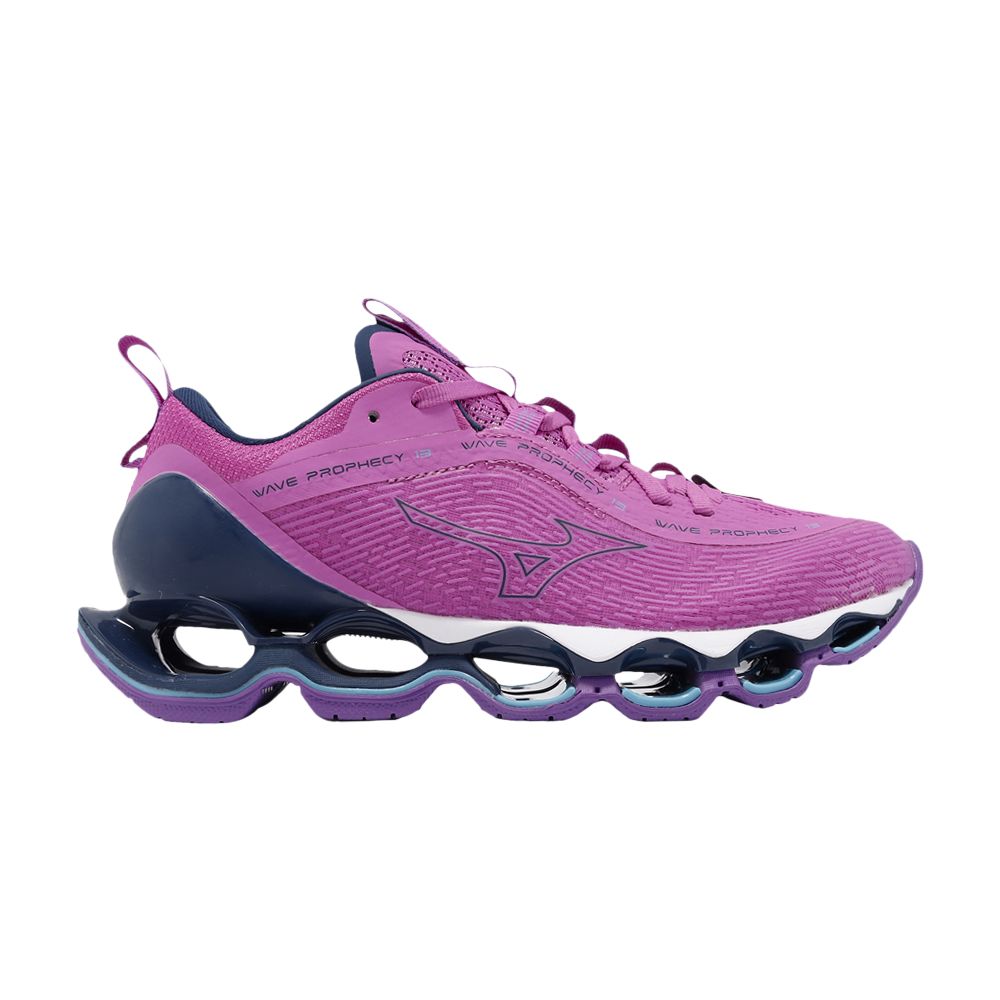 Pre-owned Mizuno Wmns Wave Prophecy 13 'rosebud Navy Peony' | Purple | Women's Size 9.5